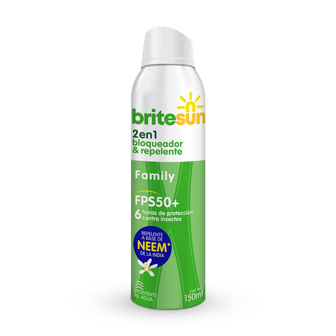 BriteSun FAMILY | Bloqueador Solar & Repelente de Insectos FPS 50+