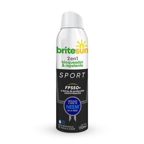 BriteSun SPORT | Bloqueador Solar & Repelente de Insectos FPS 50+